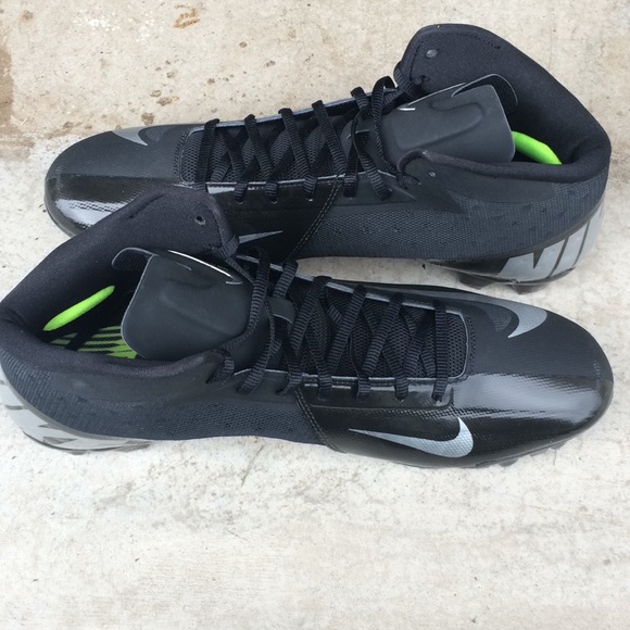 Nike Hyperfuse Vapor Elite Black Cleats size 14 - Picture 6 of 6